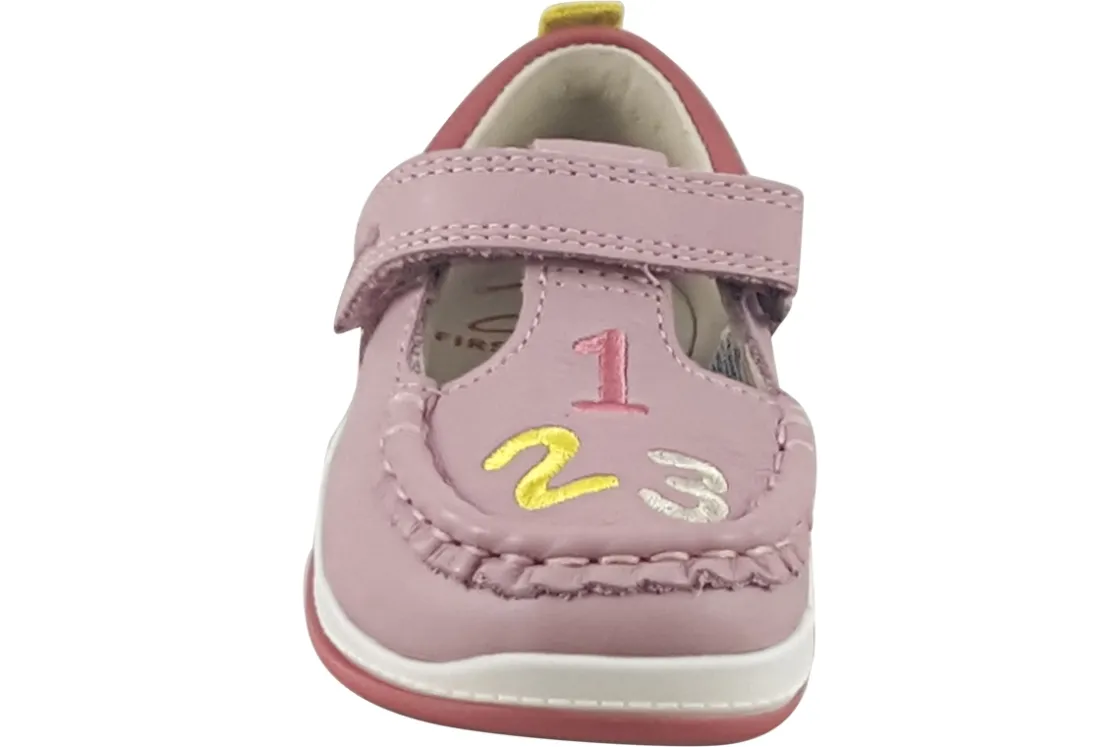 Clarks Velcro | Girls First Shoes<NoodleShine T. Girls Leather Shoes Dusty Pink