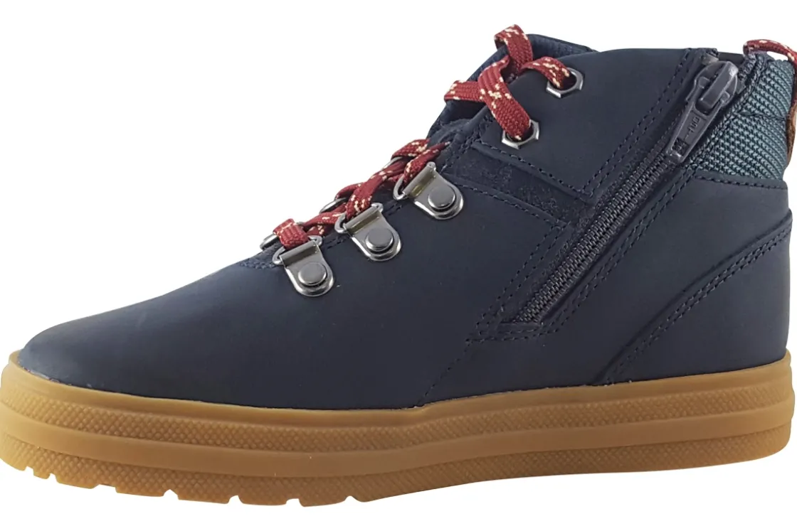 BOY Clarks Zip | Boys Boots<Nova Hike K Navy (G Fit) Boys Leather Boots