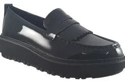 Women Clarks Senior Girls | Womens Shoes<OriannaWLoafer Black Womens Leather Patent Shoes