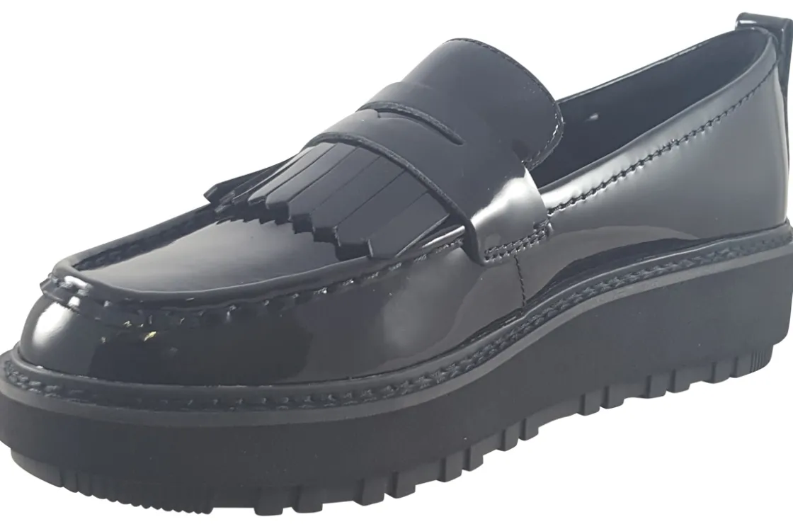 Women Clarks Senior Girls | Womens Shoes<OriannaWLoafer Black Womens Leather Patent Shoes
