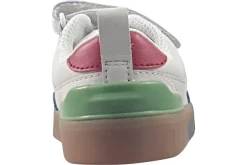 BOY Clarks Velcro | Boys Shoes<Oslo Vibe K Boys Leather Fashion Trainers White Blue