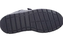 BOY Clarks Junior Boys | Velcro<PalmerSteggy O Black Boys Leather School Shoes