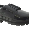Clarks Junior Girls | Laced<Prague Lace O. Black (F Fit) Girls Leather Patent School Shoes