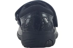 Clarks Junior Girls | Velcro<Relda Gem K. Black Girls Leather Patent School Shoes