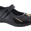 Clarks Junior Girls | Girls Shoes<Relda Sea K. Black Girls Leather School Shoes