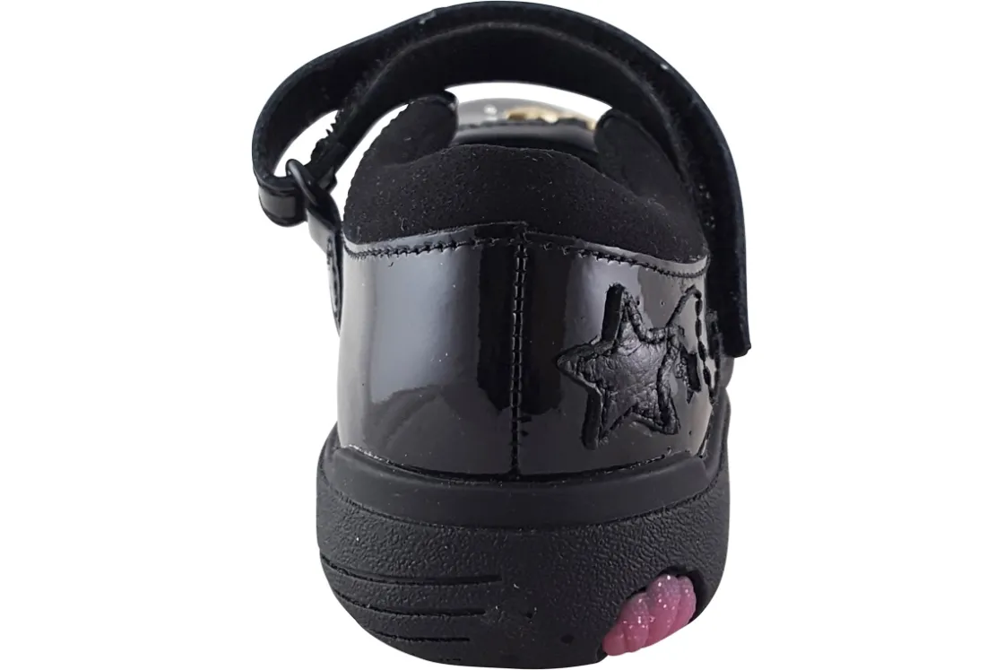 Clarks Junior Girls | Girls Shoes<Relda Sea K. Black Girls Leather School Shoes