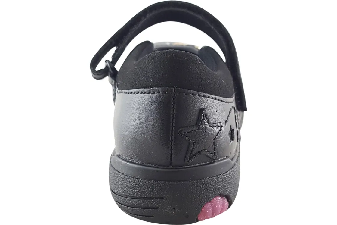Clarks Junior Girls | Girls Shoes<Relda Sea K. Black Girls Leather School Shoes