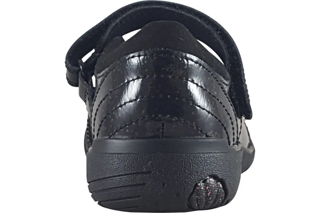 Clarks Junior Girls | Velcro<Relda Spark K. Black Girls School Shoes