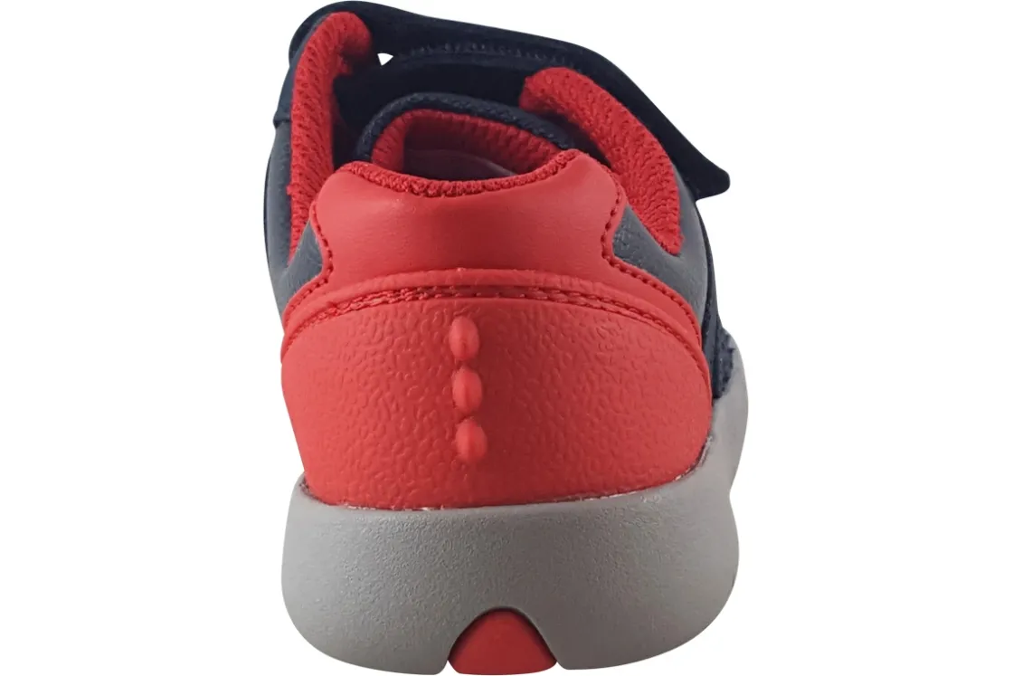 BOY Clarks Velcro | Boys Shoes<Rex Play K Navy/Red Boys Leather Shoes