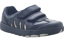 BOY Clarks Velcro | Junior Boys<Rex Stride T Black Boys School Shoes