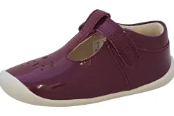 Clarks Velcro | Girls First Shoes<Roamer Star T Pink Girls Leather Patent First Shoes
