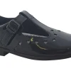Clarks Junior Girls | Velcro<ScalaDress K. Black Girls Leather Patent School Shoes