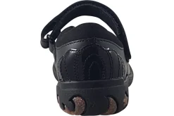 Clarks Velcro | Junior Girls<Sea Shimmer K Black Girls Leather School Shoes