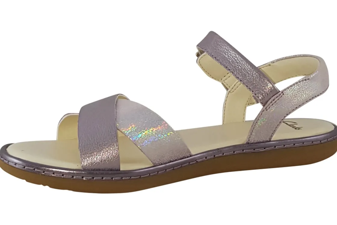 Clarks Buckle | Girls Sandals<Skylark Pure K (F Fit) Girls Leather Sandals