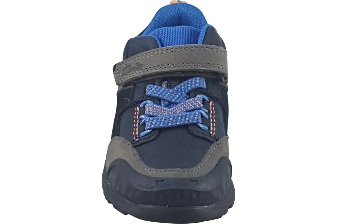 BOY Clarks Velcro | Boys Boots<Steggy2 Glow T Boys Lather Boots Navy