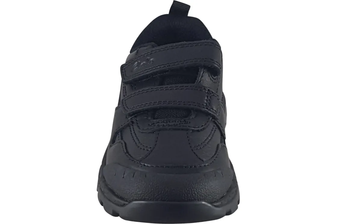 BOY Clarks Junior Boys | Velcro<Steggy2 Pace K Black Boys Leather School Shoes