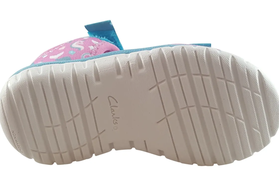 Clarks Velcro | Girls Sandals<SurfingTide T. (F Fit) Girls Sandals