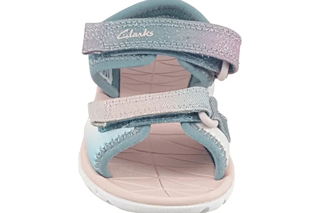 Clarks Velcro | Girls Sandals<SurfingTide T. (F Fit) Girls Sandals