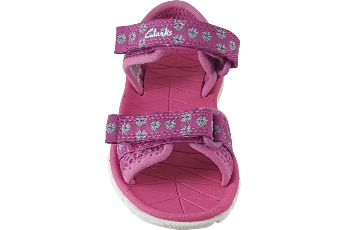 Clarks Girls Sandals | Velcro<SurfingTide T.O (F Fit) Girls Leather Patent Sandals