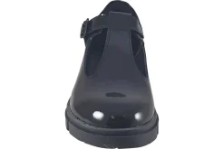 Women Clarks Senior Girls | Womens Shoes<Teala Bar Black Womens Leather Patent T-Bar Shoes
