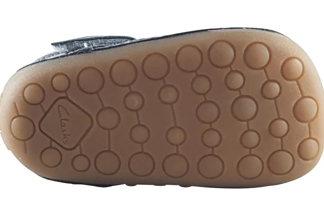 Clarks Velcro | Girls First Shoes<Tiny Cosmo T. (F Fit) Girls Leather First Shoes