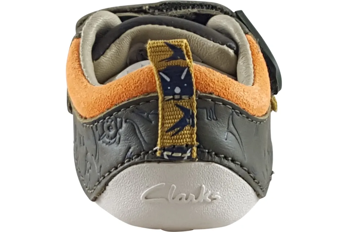 BOY Clarks Velcro | Podiatrist Approved<Tiny Rex T Boys Leather First Shoes