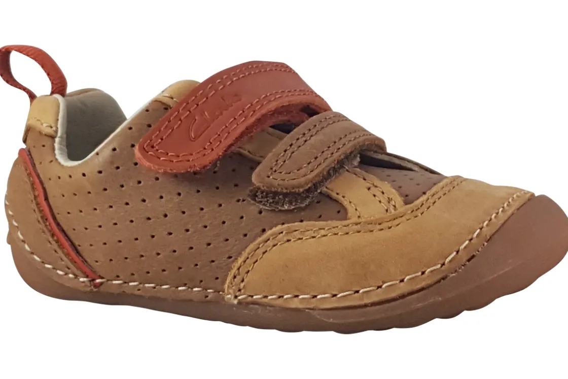 BOY Clarks Velcro | Boys First Shoes<Tiny Sky T Boys Leather First Shoes