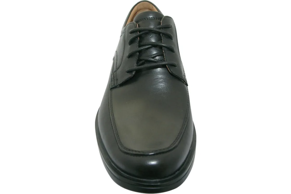 Clarks Mens Shoes | Apron Toe<Un Aldric Park Black Mens Leather Shoes