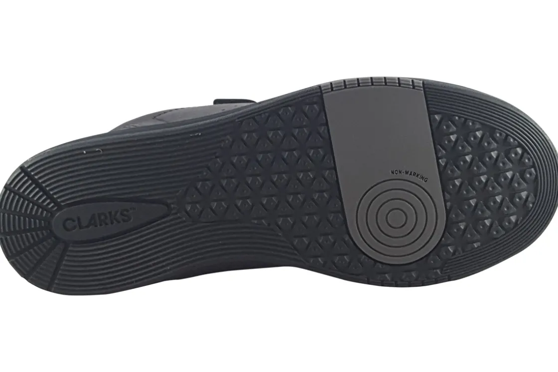 BOY Clarks Junior Boys | Velcro<Urban Sky O Black Boys Leather School Shoes