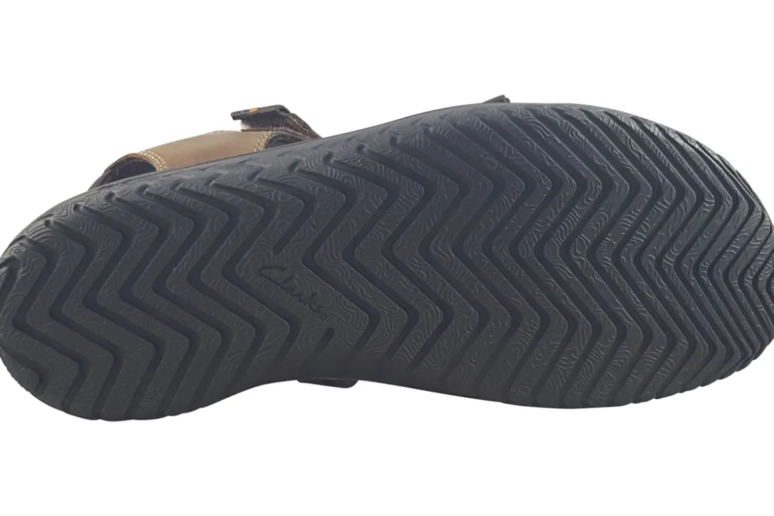 Clarks Mens Sandals<Wesley Shore Mens Leather Sandals Beeswax