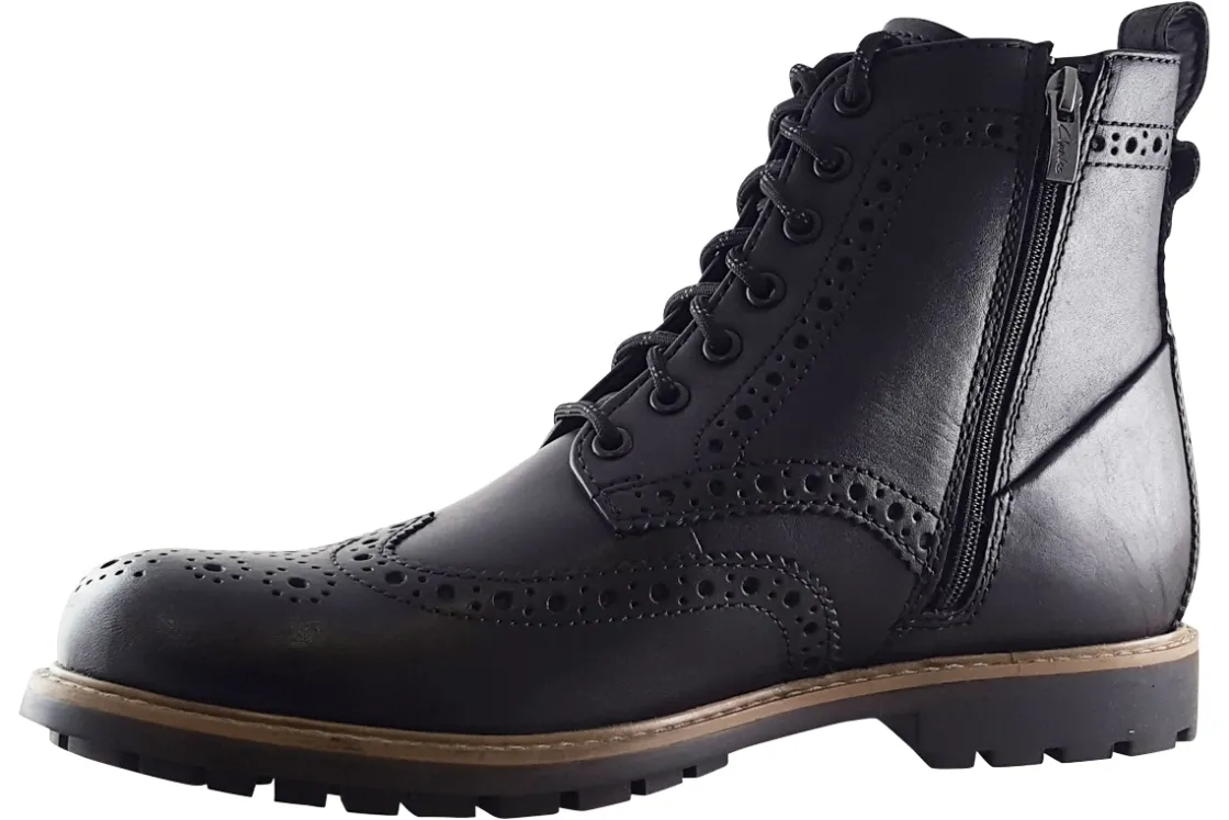Clarks Apron Toe | Brogues<WestcombeLimit Black Mens Leather Brogue Shoes