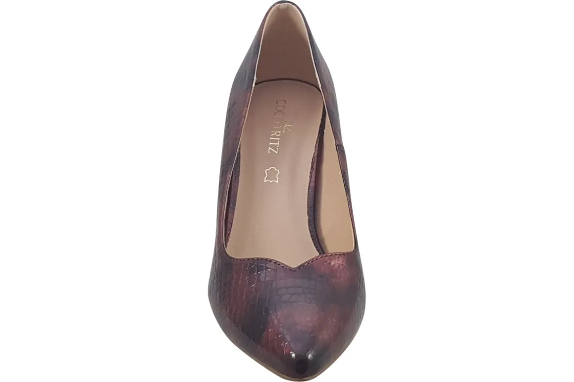 Women Cocco Ritz Womens Shoes<Davina 1019 Womens Burgundy Court Shoes