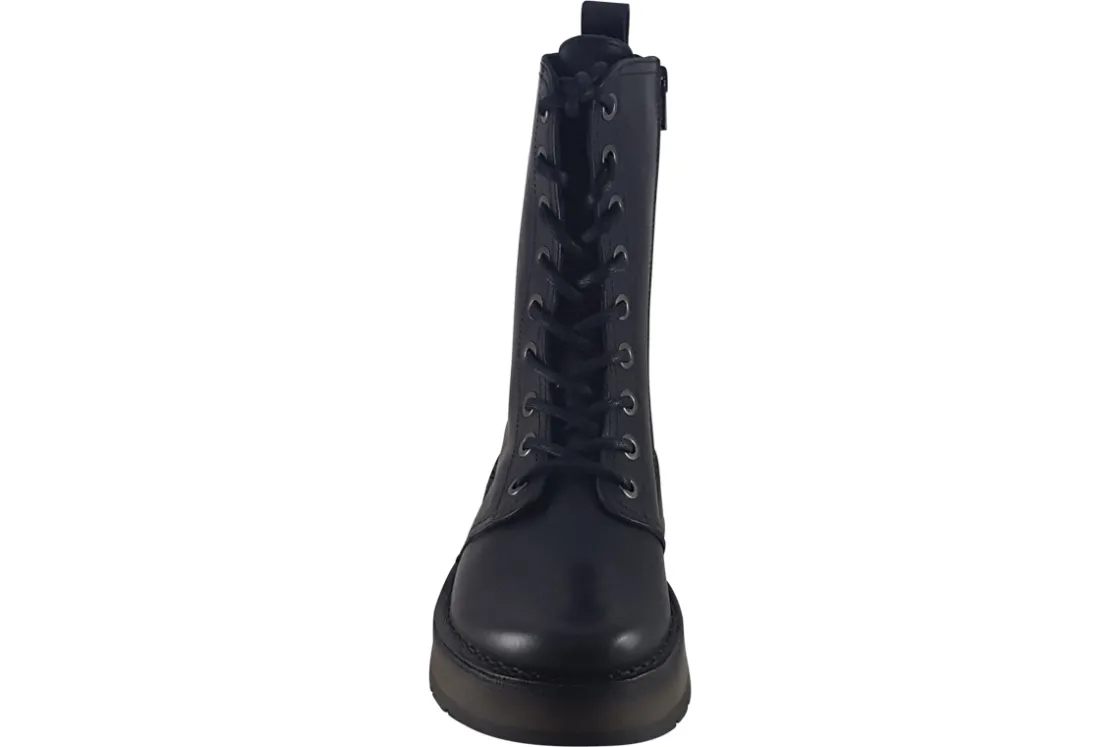 Women Fly London Womens Boots<Rami P211043 000 Womens Leather Mid Calf Boots