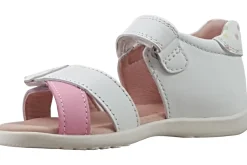Garvalin Girls Sandals | Velcro<Basic Heart SDL 242306B Girls Sandals White Pink