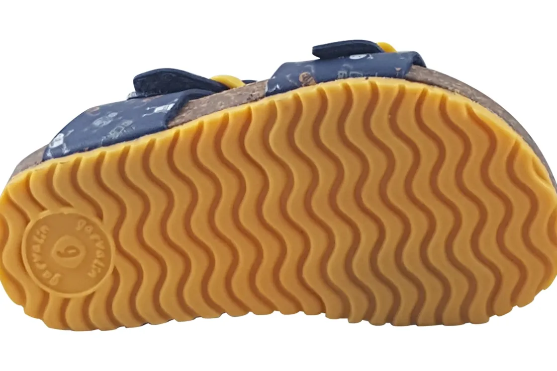 BOY Garvalin Velcro | Boys Sandals<Bio Gel SDL 242468A Boys Sandals Navy Yellow