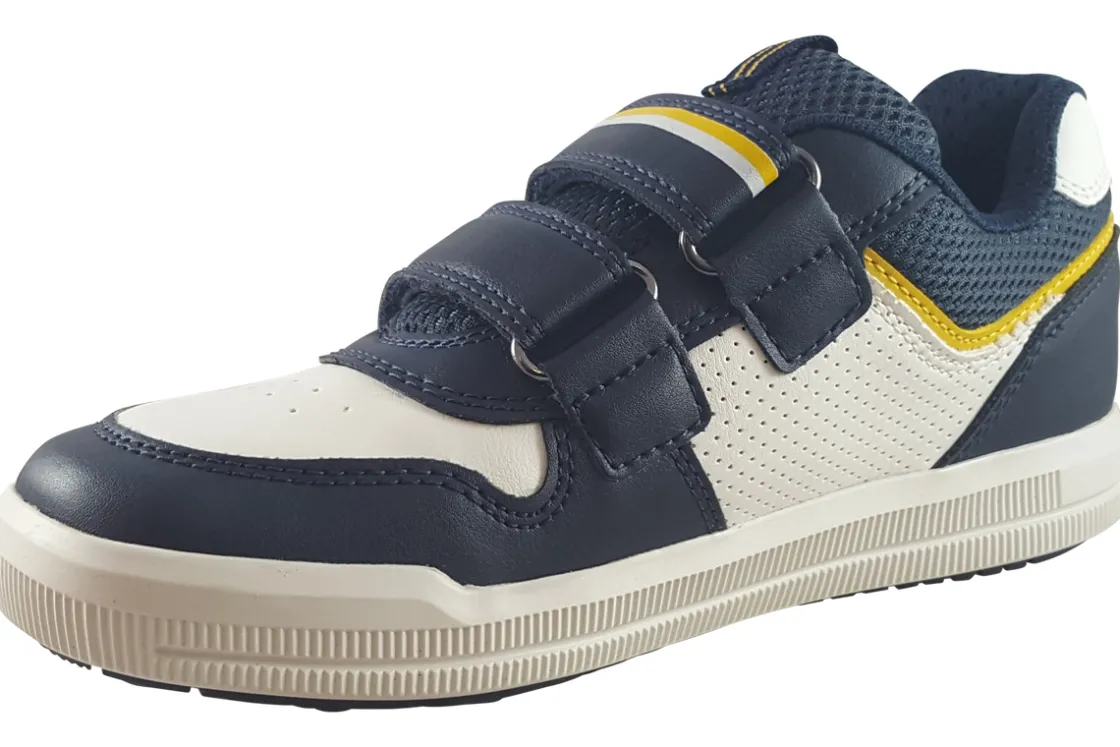 BOY Geox Velcro | Breathable Membrane<Arzach Boy J354AA Navy/White Boys Leather Shoes