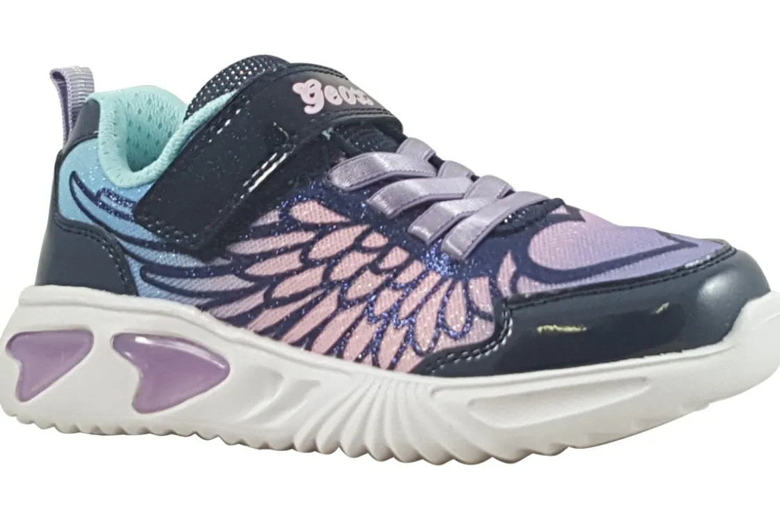 Geox Velcro | Breathable Membrane<Assister Girl J46E9B Girls Navy Fashion Trainers