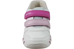 Geox Velcro | Girls First Shoes<B Iupidoo Girl B5558A Girls Fashion Trainers White Fuchisa