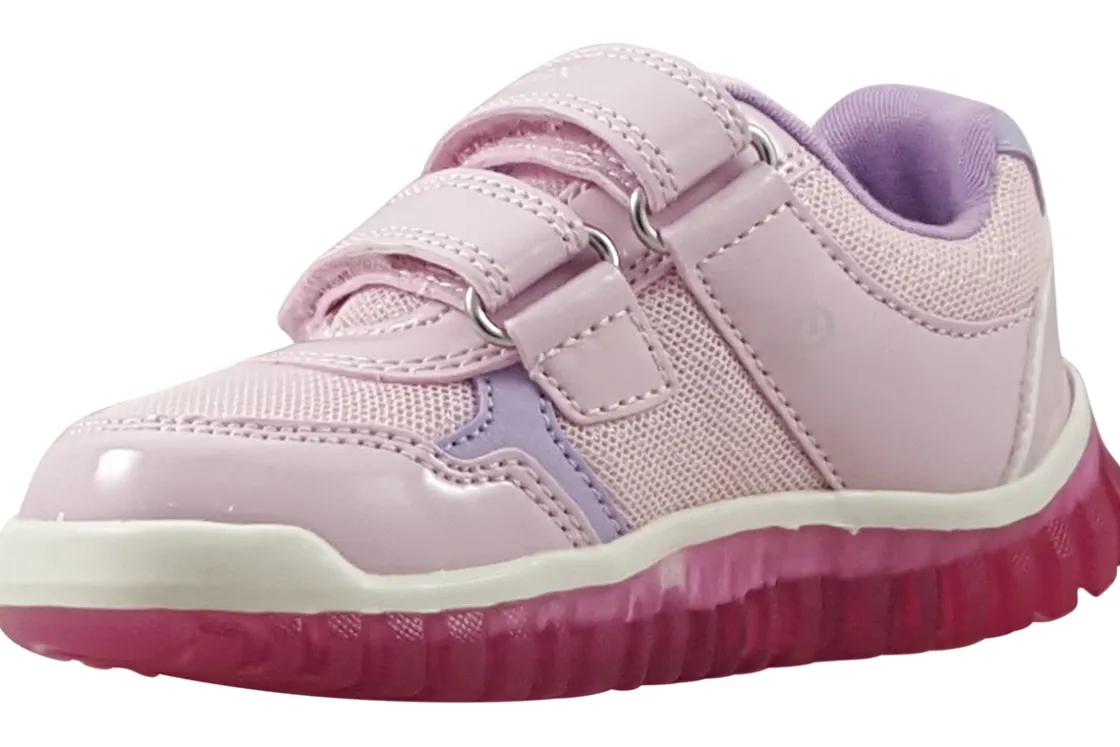 Geox Velcro | Lights<B Lightyloo Girl B5561A Girls Fashion Trainers Pink