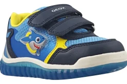 BOY Geox Velcro | Breathable Membrane<B Lightyloo Shark B555ZA Boys Fashion Trainers Navy