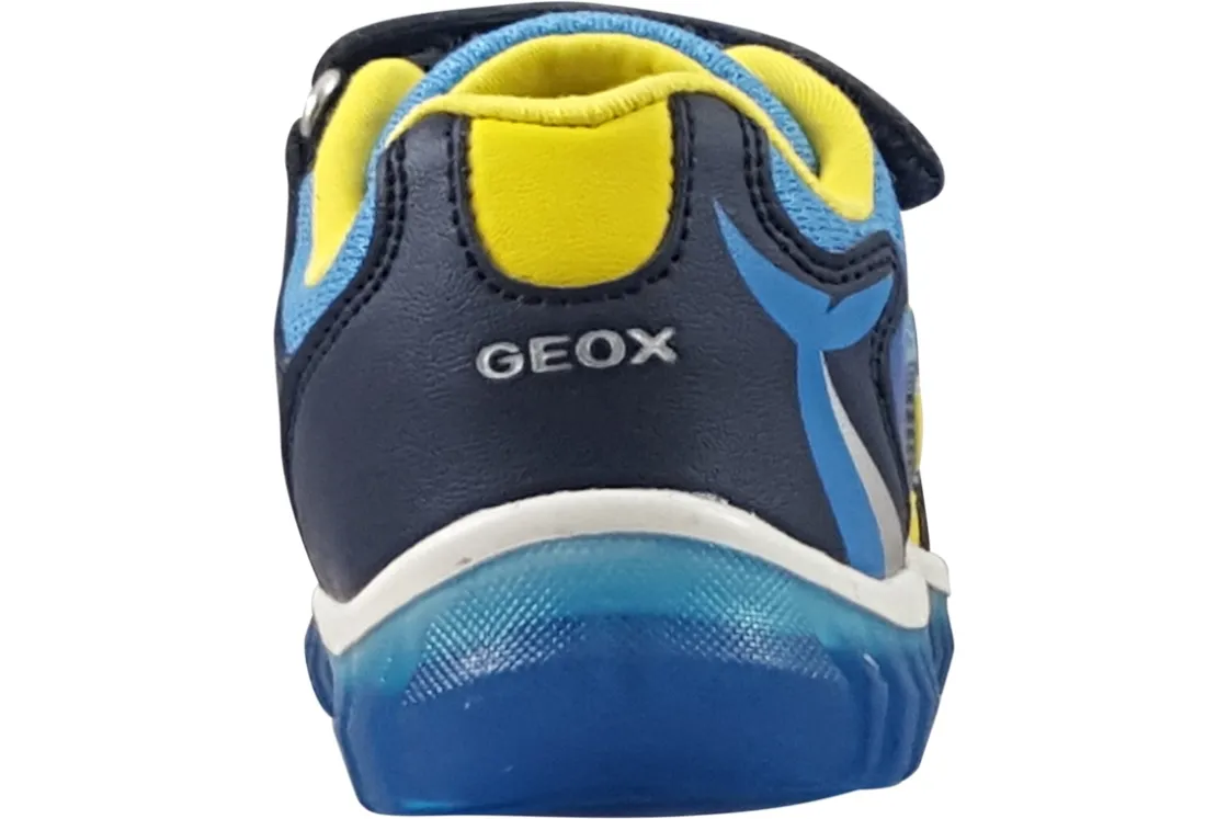 BOY Geox Velcro | Breathable Membrane<B Lightyloo Shark B555ZA Boys Fashion Trainers Navy