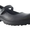 Geox Junior Girls | Senior Girls<Casey MJ Girl J642OP Black Girls Leather School Shoes