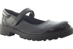 Geox Junior Girls | Senior Girls<Casey MJ Girl J642OP Black Girls Leather School Shoes
