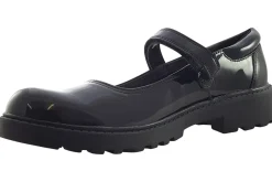 Geox Junior Girls | Senior Girls<Casey MJ Girl J642OP Black Girls Leather School Shoes