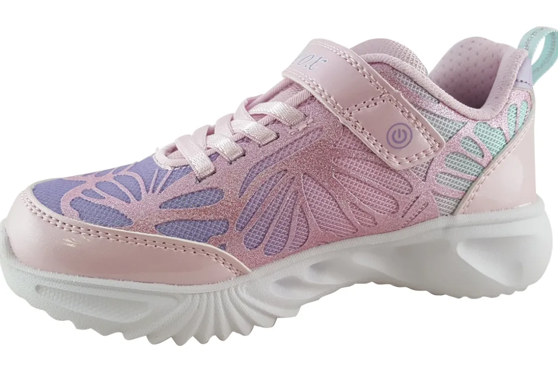 Geox Velcro | Lights<J Assister G J25E9B Girls Sports Trainers