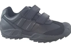 BOY Geox Velcro | Junior Boys<J New Savage BTS Boys Leather School Shoes
