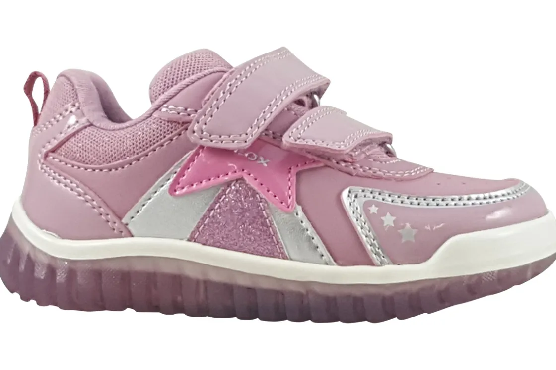 Geox Velcro | Breathable Membrane<Lightyloo G B4661A Girls Fashion Trainers Rose