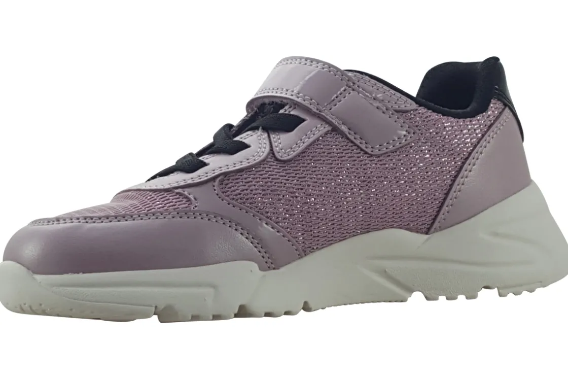 Geox Velcro | Breathable Membrane<Loftus G J46M2C Girls Gliter Fashion Trainers