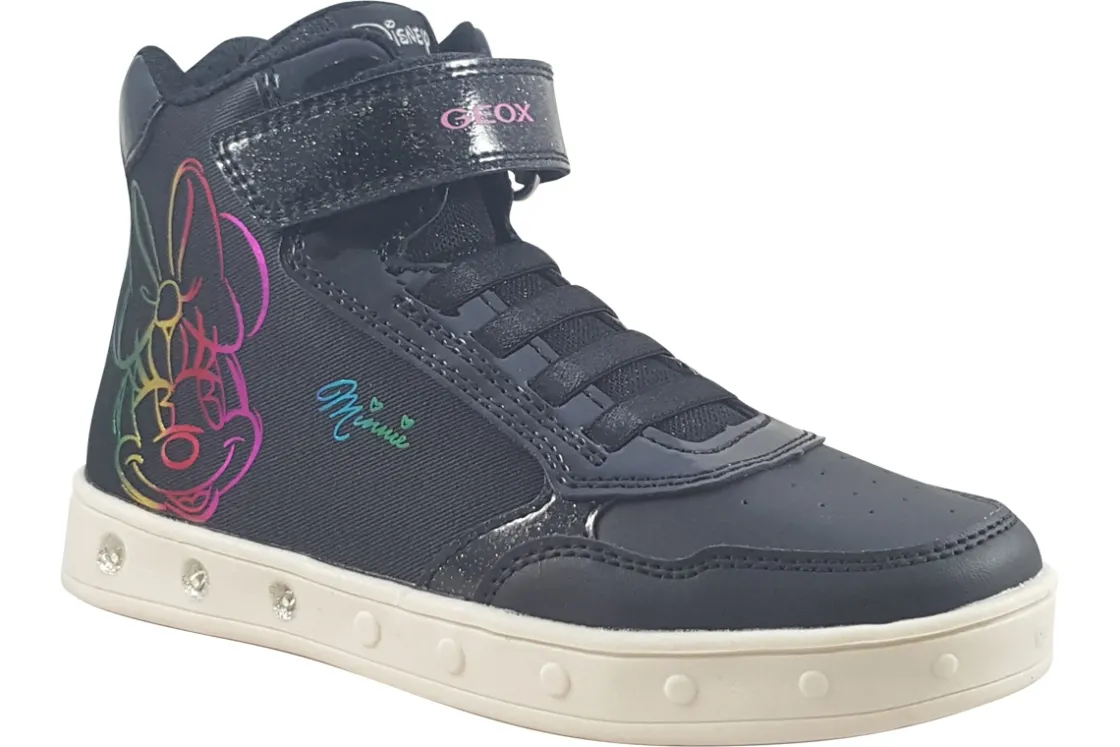 Geox Velcro | Breathable Membrane<Skylin 'Minnie' J468WE Girls Fashion Trainers