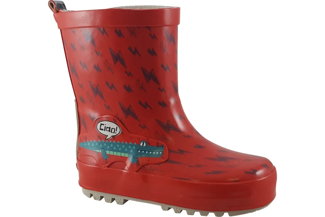BOY Go Banana's Pull On | Removable Insole<Alligator Rain Boot Boys Wellingtons